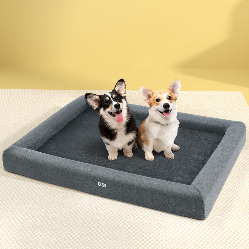 🛏️ i.Pet Pet Bed – Extra Large Calming Sofa Cushion (Grey)