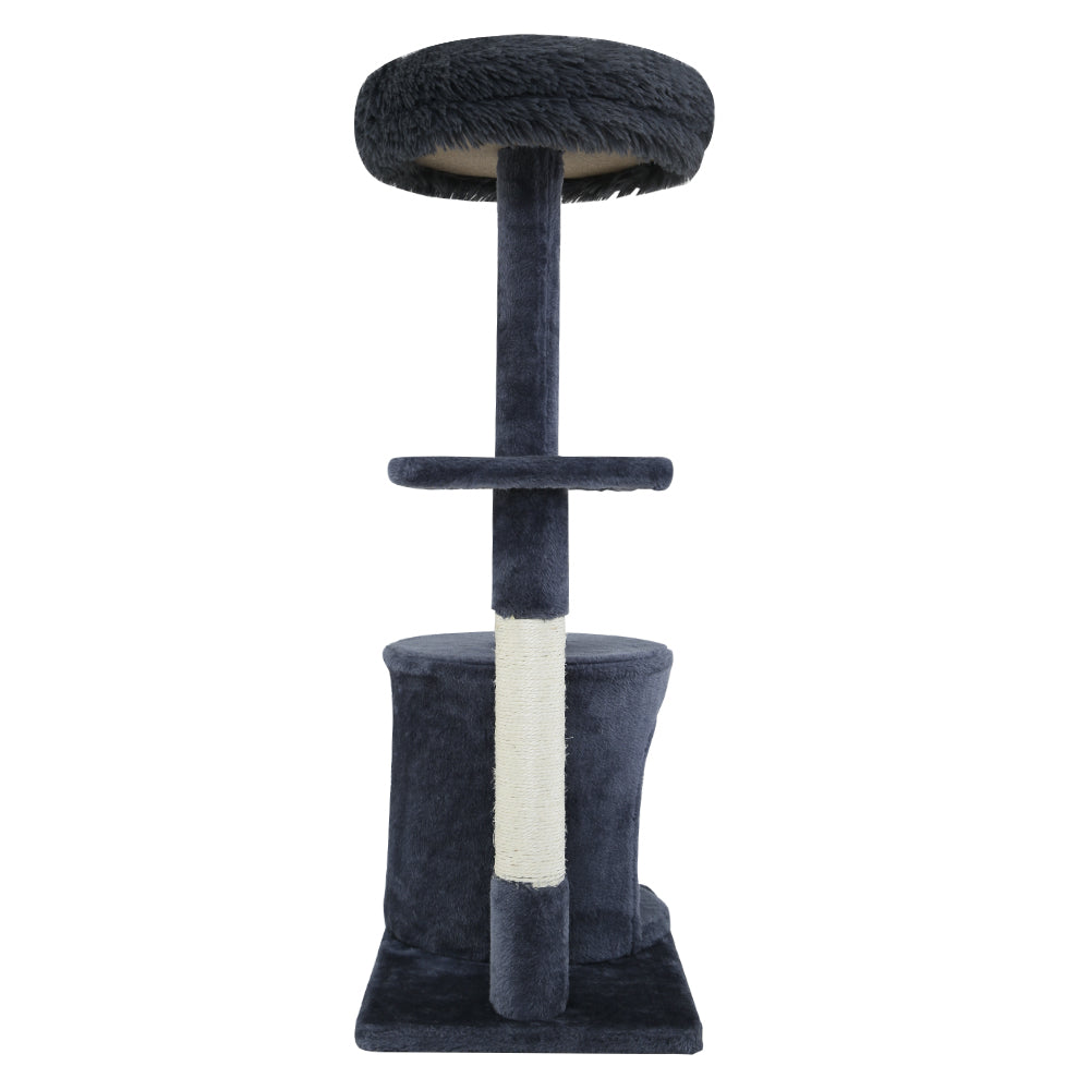 i.Pet 94cm Compact Cat Tree – Scratching Post & Hideout Condo (Grey)