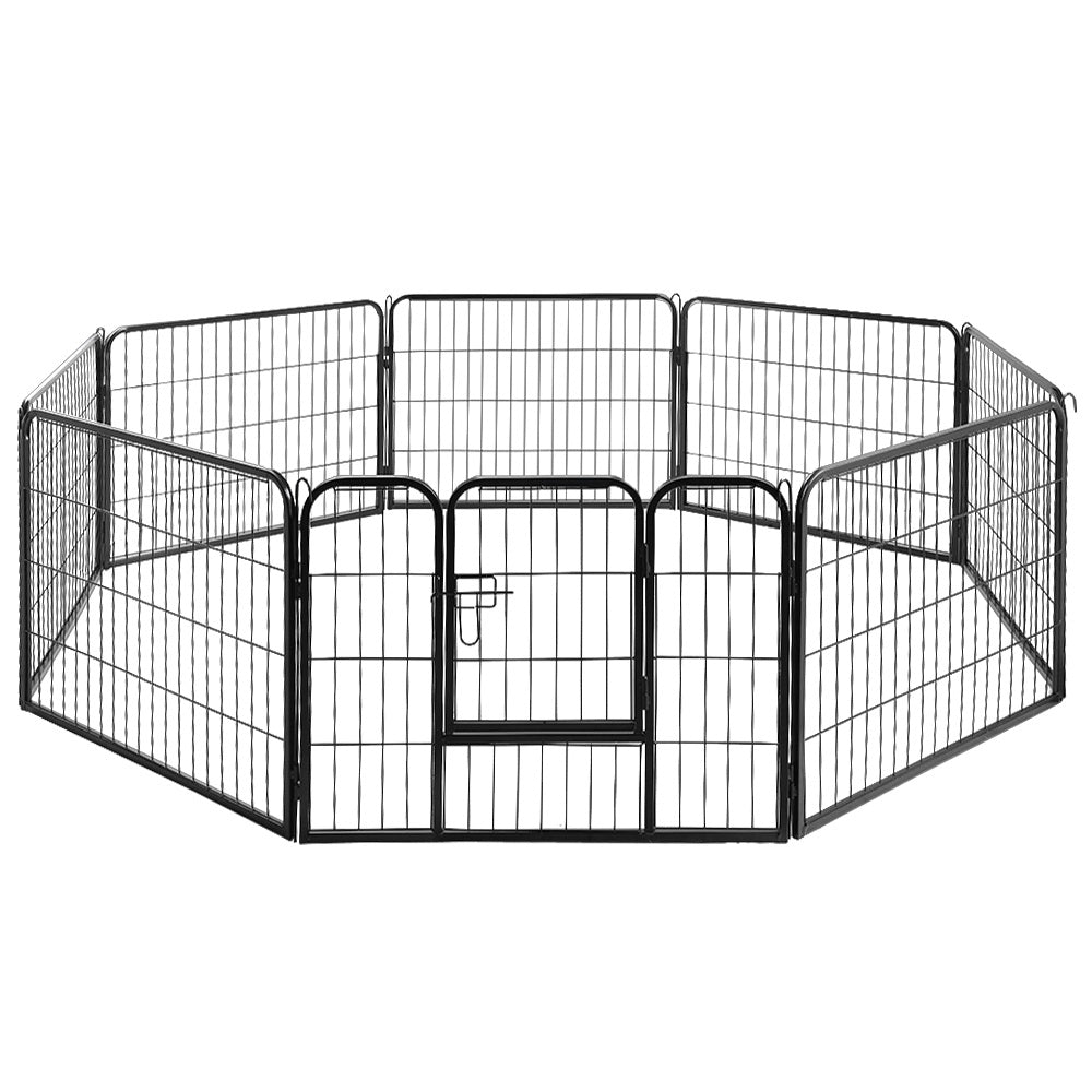 Portable 24" Dog Playpen – 8 Panel Pet Exercise Fence Enclosure