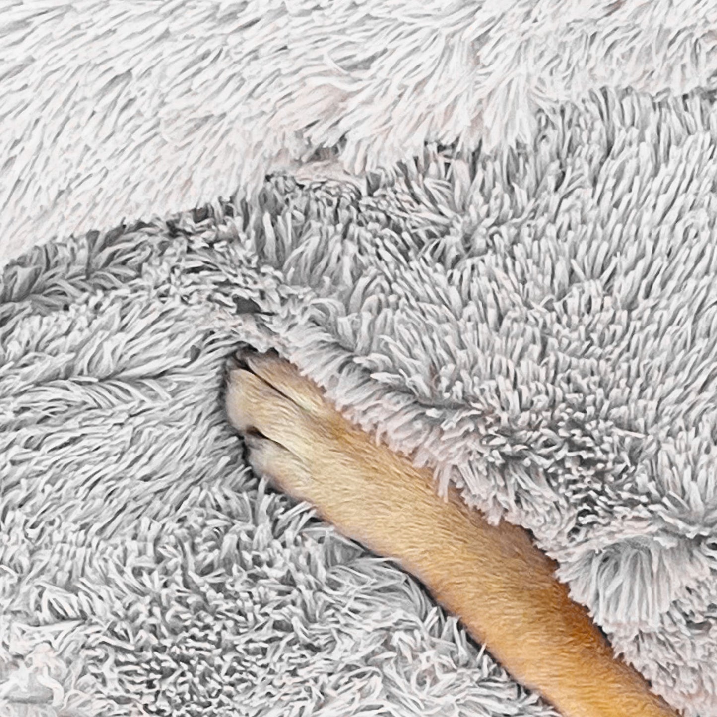 Pawfriends XXL Plush Dog Bed – Calming Round Pet Nest for Cats & Dogs, Washable, Anti-Slip Base