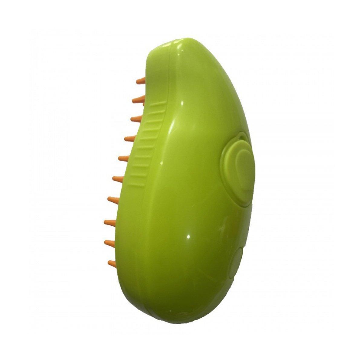 Electric Pet Hair Brush 3 in 1 Steamy Dog Cat Hair Grooming Bath Spray Tool - Green