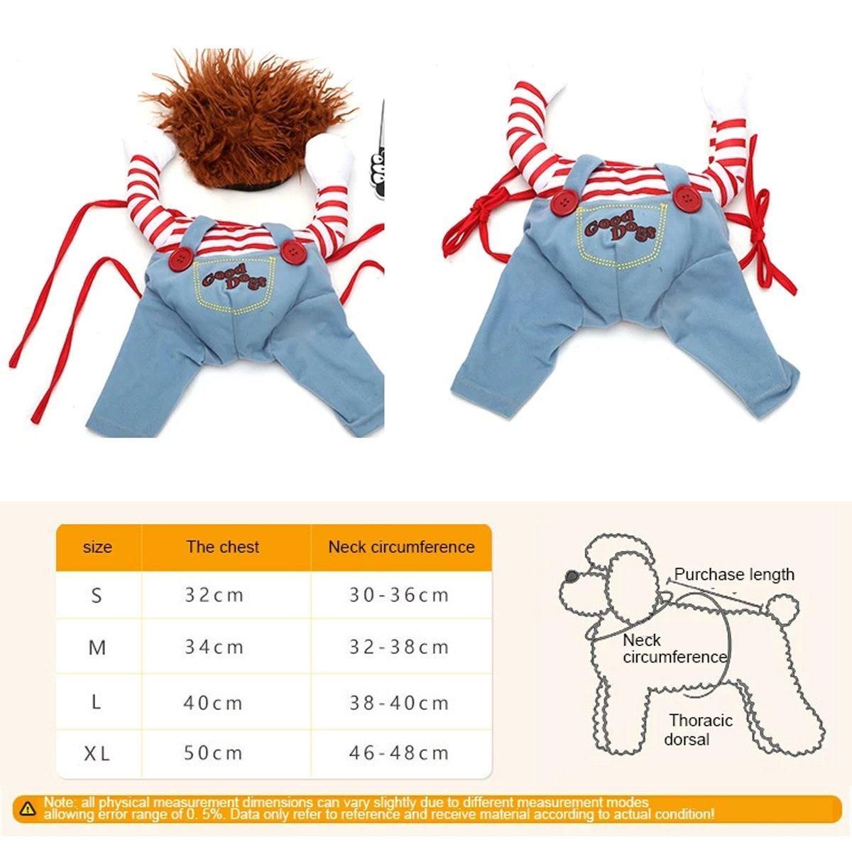 Halloween Dog Costume Pet Accessories Funny Dress Up for Small Medium Dogs - New Pirate-M