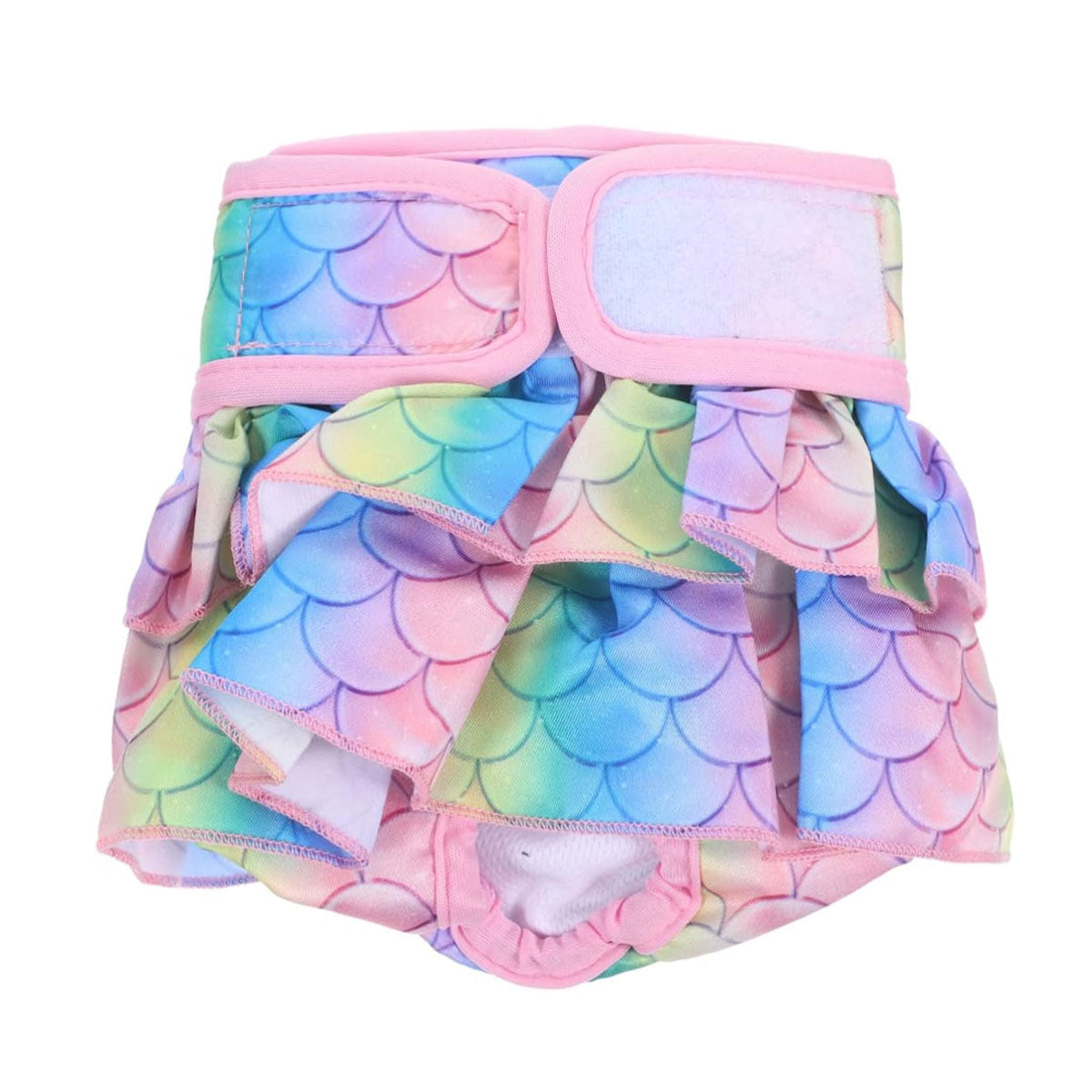 Pet Dog Diapers Female Pants Soft Breathable Underwear Reusable Sanitary Briefs - Mermaid - L