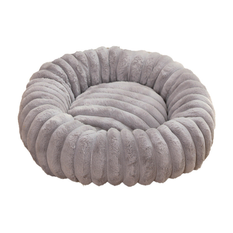 ποΈ Beige Plush Round Pet Bed β 40cm Cozy Sleeping Mat for Pets