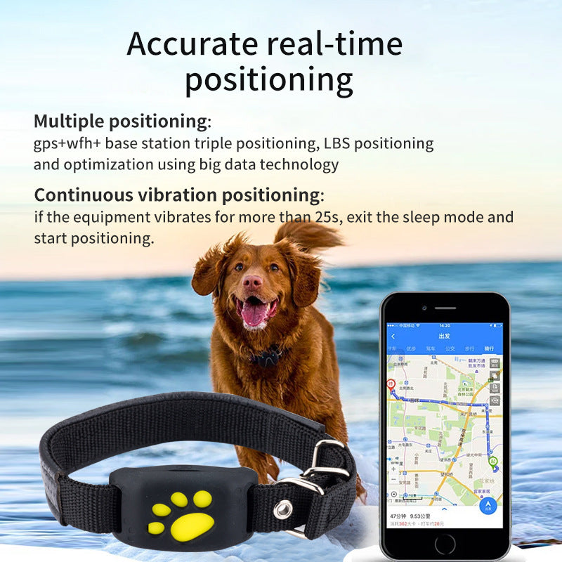 Pink Real-Time Pet GPS Tracker Locator – Multi-Mode Positioning with Magnetic Charging for Dogs & Cats