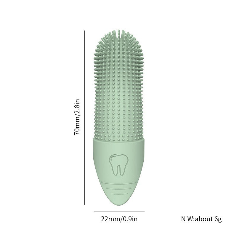 π¦· 4 Pcs Blue Soft Silicone Pet Finger Toothbrush