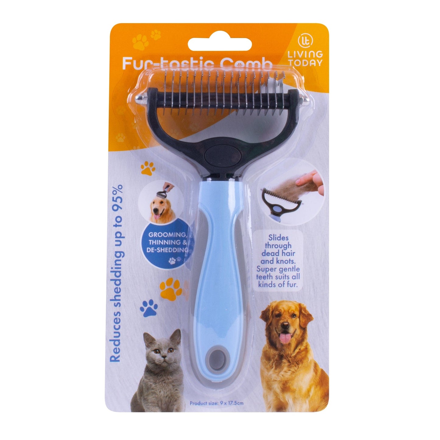 Pets Undercoat Grooming Tool – Deshedding Brush for Dogs & Cats