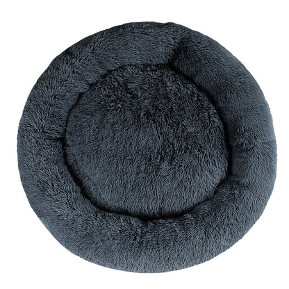 i.Pet 110cm Extra Large Calming Pet Bed – Soft Plush Dark Grey