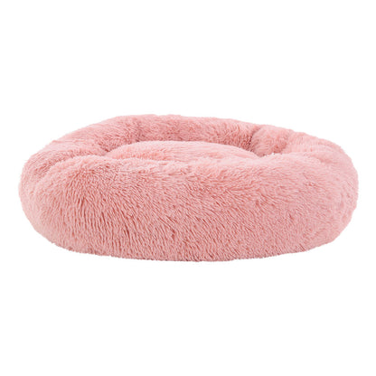 i.Pet 90cm Calming Pet Bed – Large Soft Plush Pink for Cats & Dogs