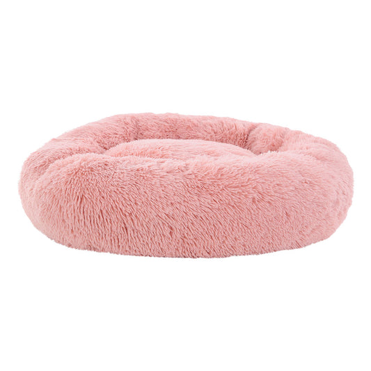 i.Pet 90cm Calming Pet Bed – Large Soft Plush Pink for Cats & Dogs