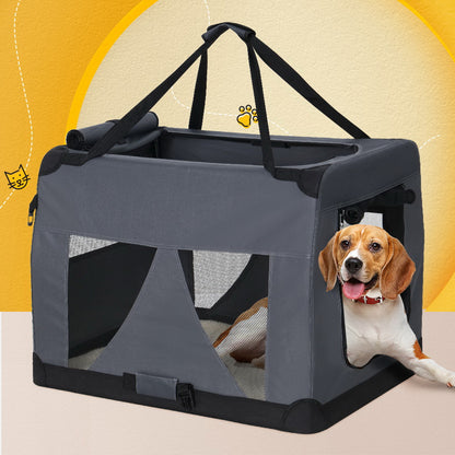 i.Pet 4XL Soft Travel Crate – Foldable Pet Carrier (121x80cm)