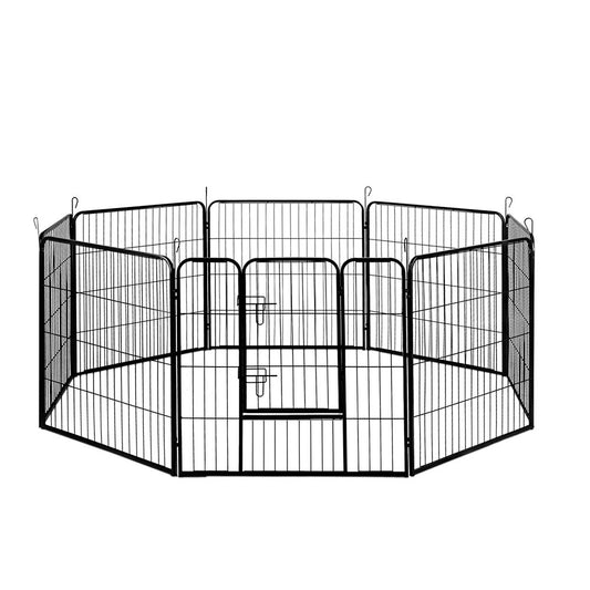 Heavy-Duty 32" Dog Playpen – 8 Panel Pet Exercise Cage Fence