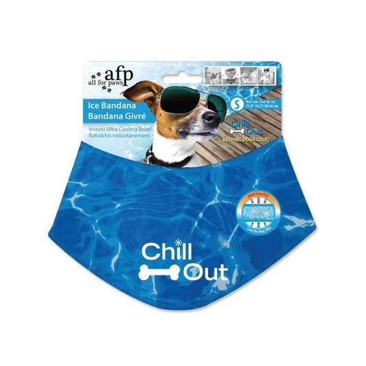 AFP Chill Out Dog Cooling Bandana – Small Ice Neck Scarf for Summer Relief (30–36cm)