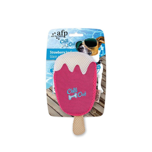 Strawberry Ice Cream Chew Toy – Soft Soak Sponge for Dogs
