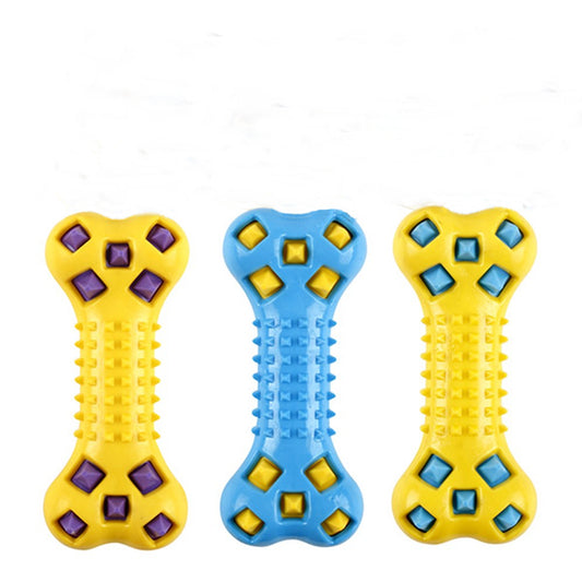 YES4PETS 3x Large Rubber Spike Dog Chew Toys – Bone & Stick Shape for Dental Hygiene & Play