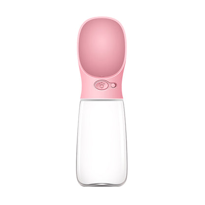 YES4PETS 550ml Portable Pet Water Bottle – Pink Travel Feeder Mug for Dogs & Cats