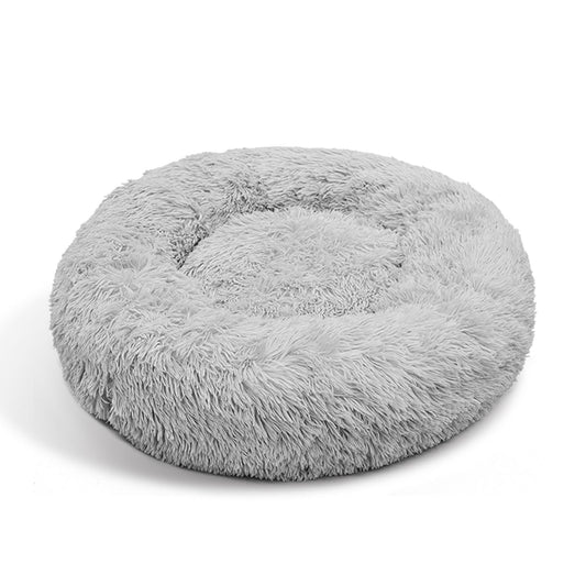Pawfriends XXL Plush Dog Bed – Calming Round Pet Nest for Cats & Dogs, Washable, Anti-Slip Base