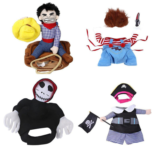 Halloween Dog Costume Pet Accessories Funny Dress Up for Small Medium Dogs - New Pirate-S