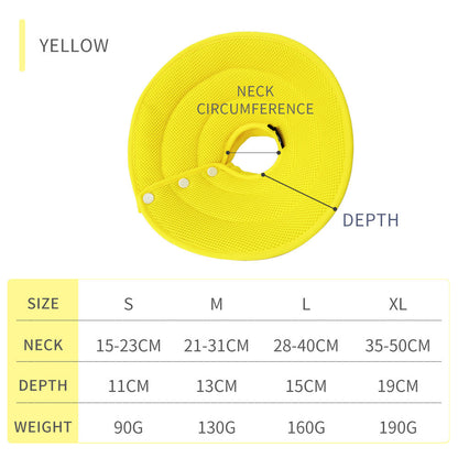 Ondoing Adjustable Elizabethan Collar – Mesh Recovery Cone for Dogs & Cats