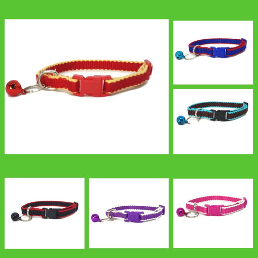 Moondidley Pets Bamboo Cat Collar – Navy, Breakaway Buckle, Eco-Friendly, Soft & Hypoallergenic