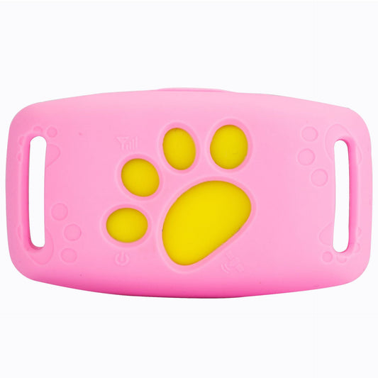 Pink Real-Time Pet GPS Tracker Locator – Multi-Mode Positioning with Magnetic Charging for Dogs & Cats