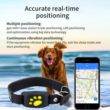 Pink Real-Time Pet GPS Tracker Locator – Multi-Mode Positioning with Magnetic Charging for Dogs & Cats