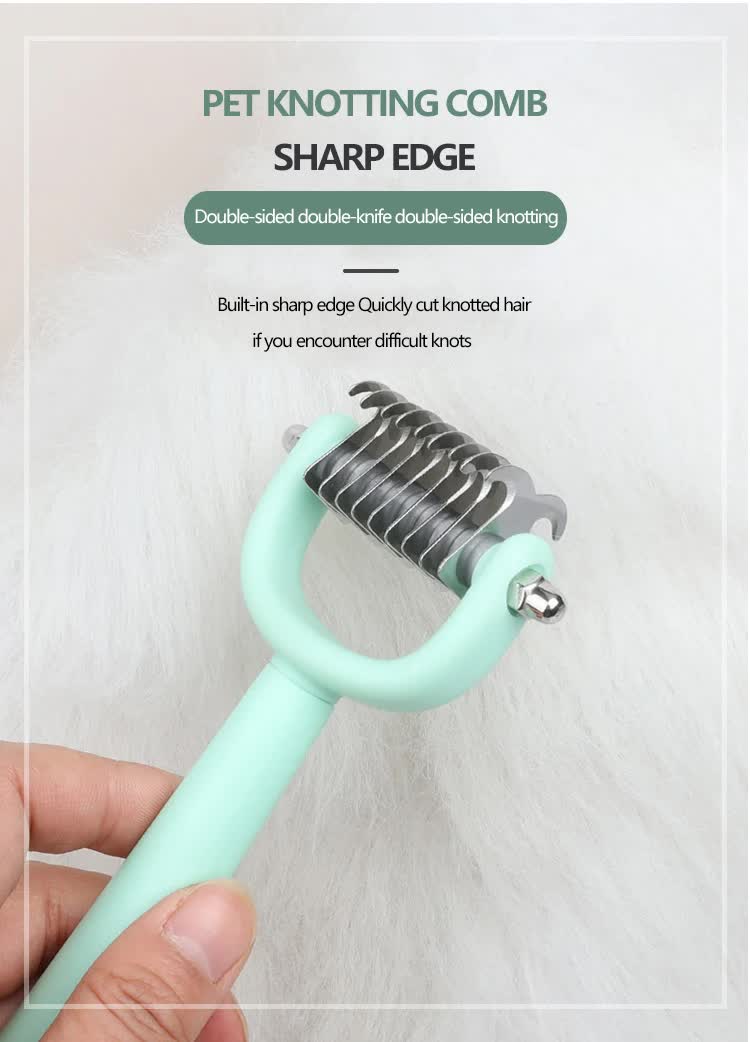 ✂️ Blue Complete 5-in-1 Pet Grooming Care Kit – Brushes, Combs & Nail Clippers