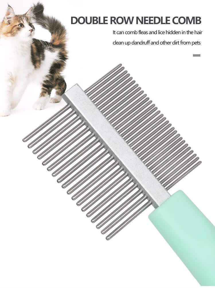 ✂️ Blue Complete 5-in-1 Pet Grooming Care Kit – Brushes, Combs & Nail Clippers