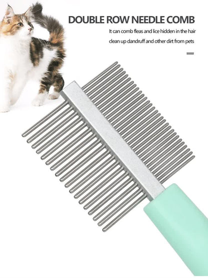 ✂️ Blue Complete 5-in-1 Pet Grooming Care Kit – Brushes, Combs & Nail Clippers