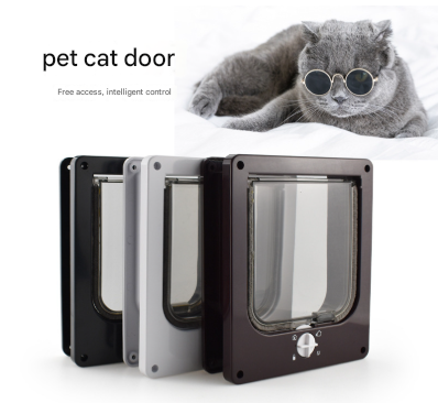 XL White 4-Way Locking Pet Door for Cats & Small Dogs – Magnetic, Weatherproof Flap
