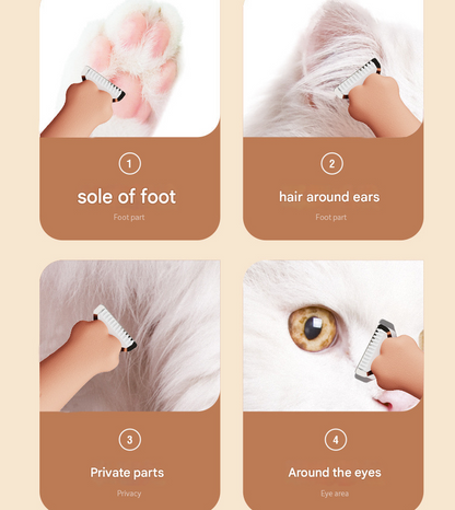 Khaki Precision Pet Paw Trimmer – Waterproof, Rechargeable Grooming Clipper for Dogs & Cats (Paws, Eyes, Ears)