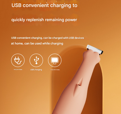 Khaki Precision Pet Paw Trimmer – Waterproof, Rechargeable Grooming Clipper for Dogs & Cats (Paws, Eyes, Ears)